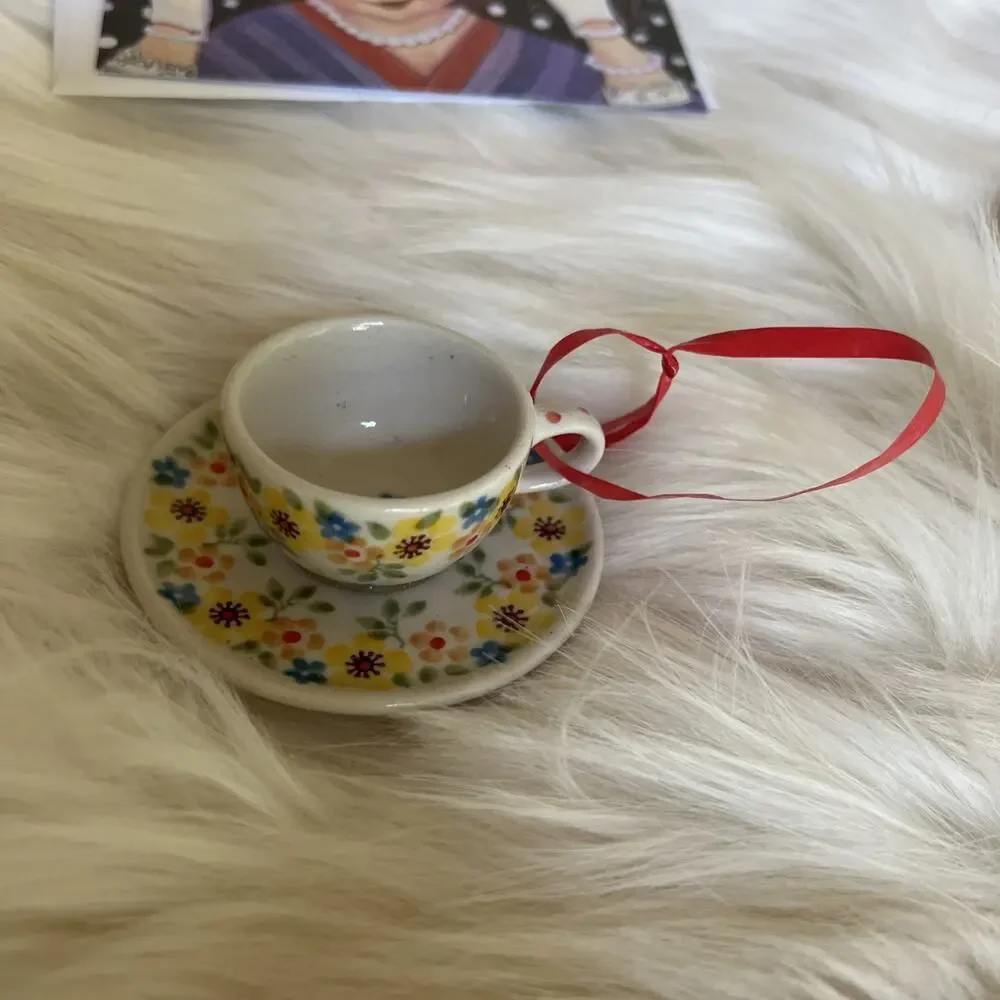 VTG Mixed Stationery Ephemera: Greeting Cards, Fruit Labels & Teacup Ornament